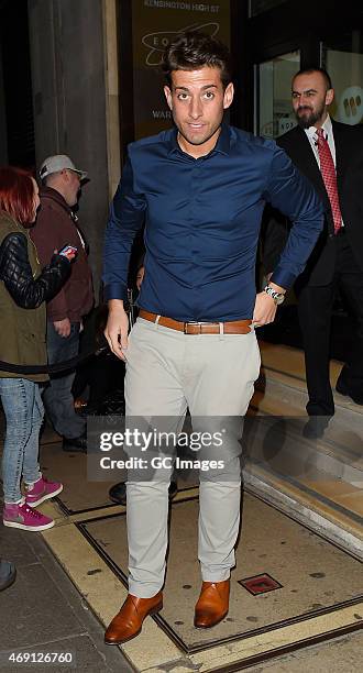 James Argent attends James Ingham's Jog on to Cancer Research UK event at Kensington Roof Gardens on April 9, 2015 in London, England.