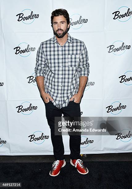 Television personality Brody Jenner arrives at the Bowlero Mar Vista celebrity grand opening at Bowlero on April 9, 2015 in Mar Vista, California.