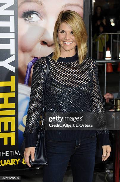 Actress Lori Loughlin arrives for the Premiere Of Universal Pictures' "Identity Thief" held at Mann Village Theater on February 4, 2013 in Westwood,...