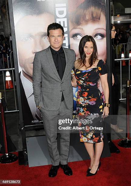 Actor Jason Bateman and wife Amanda Anka arrive for the Premiere Of Universal Pictures' "Identity Thief" held at Mann Village Theater on February 4,...
