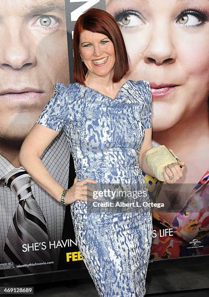 Actress Kate Flannery arrives for the Premiere Of Universal Pictures' "Identity Thief" held at Mann Village Theater on February 4, 2013 in Westwood,...