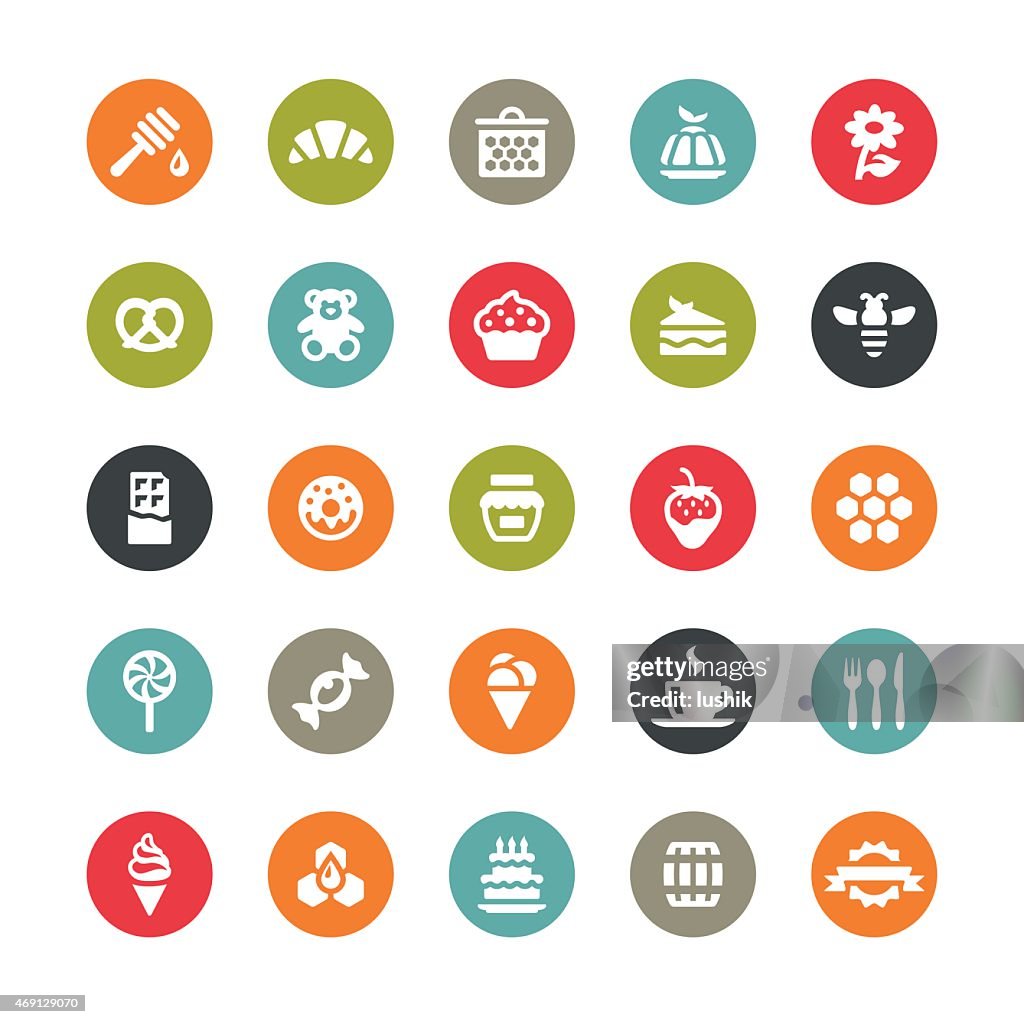 Sweet Food vector icons / Ringico series