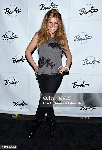Recording artist and songwriter Carly Robyn Green arrives at the Bowlero Mar Vista celebrity grand opening at Bowlero on April 9, 2015 in Mar Vista,...