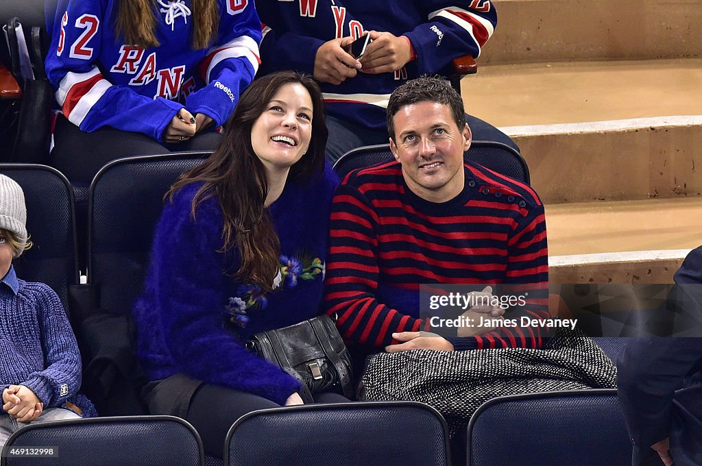 Celebrities Attend Ottawa Senators Vs New York Rangers Game - April 09, 2015