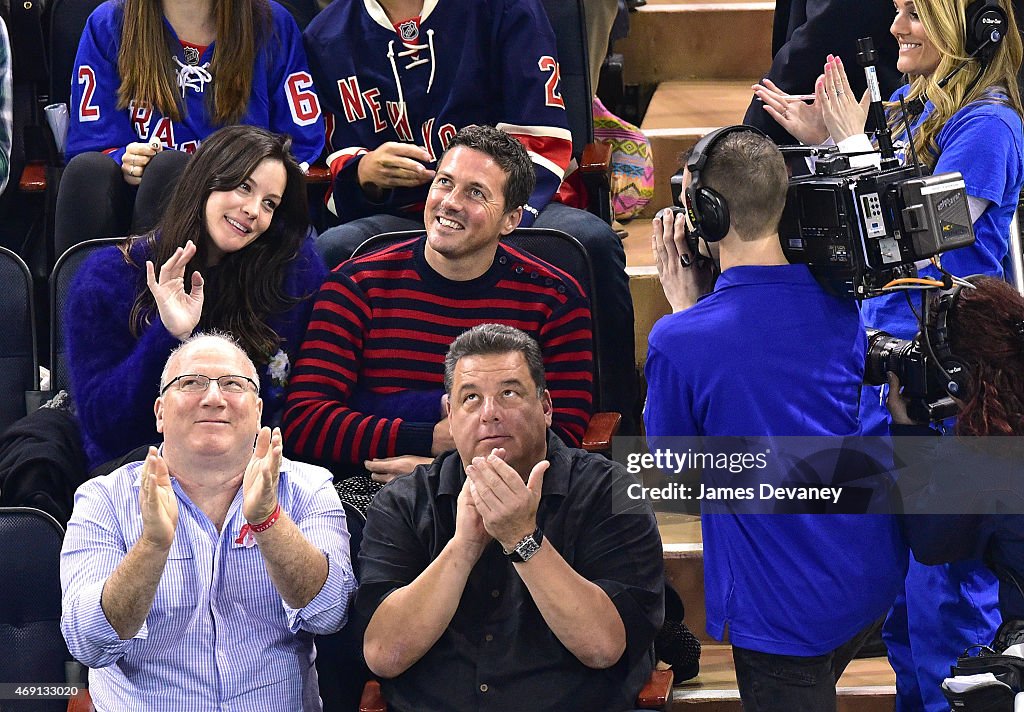 Celebrities Attend Ottawa Senators Vs New York Rangers Game - April 09, 2015