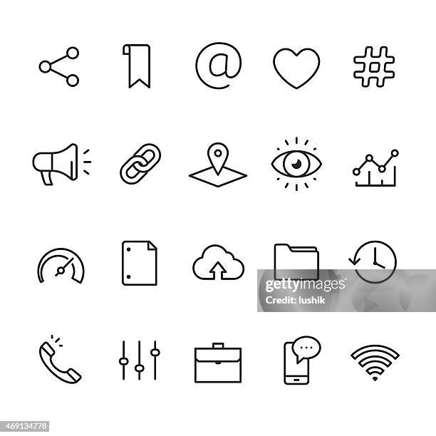 stockillustraties, clipart, cartoons en iconen met application ui and ux related linear icons - tikkertje