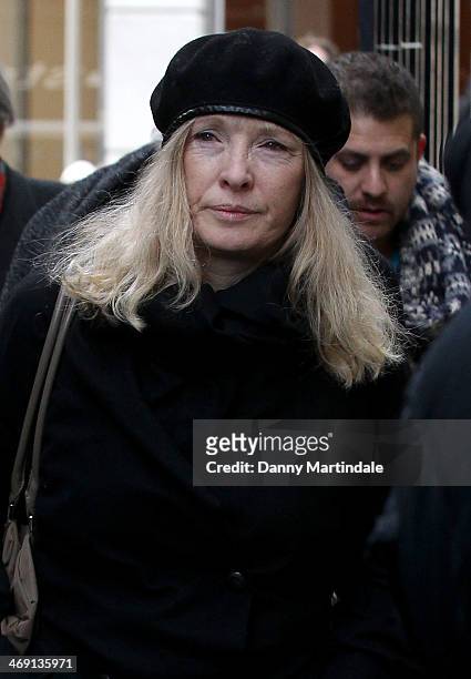 Lindsay Duncan attends the funeral of actor Roger Lloyd-Pack at St Paul's Church on February 13, 2014 in London, England.
