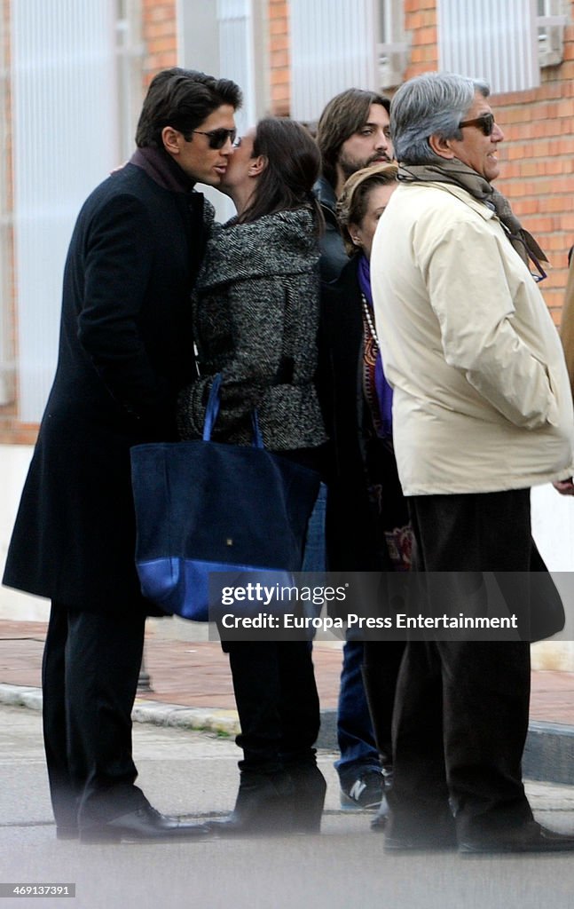 Fernando Verdasco Attends His Uncle Funeral In Madrid - January 22, 2014