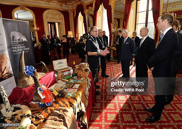 Prince William, Duke of Cambridge, Prince Charles, Prince of Wales and Foreign Secretary William Hague attend the Illegal Wildlife Trade Conference...