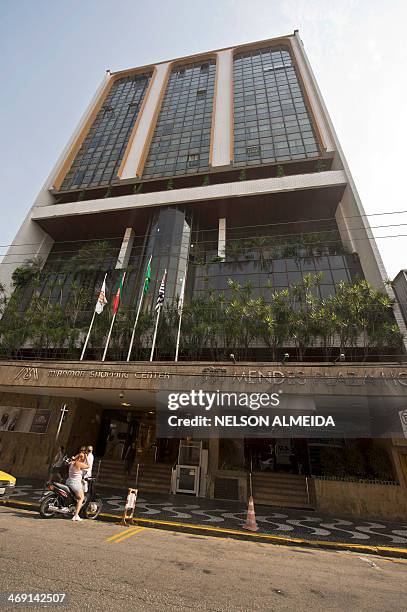 View of the Mendes Plaza Hotel in Santos, some 70 km from Sao Paulo, which will host Costa Rica's national football team during the FIFA World Cup...