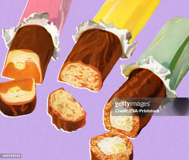 three chocolate candy bars - candy bar stock illustrations