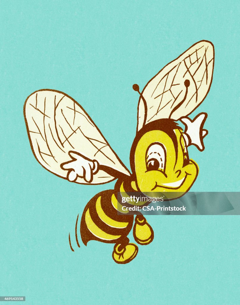 Bee Smiling Vector Smiling Bee High-Res Vector Graphic - Getty Images