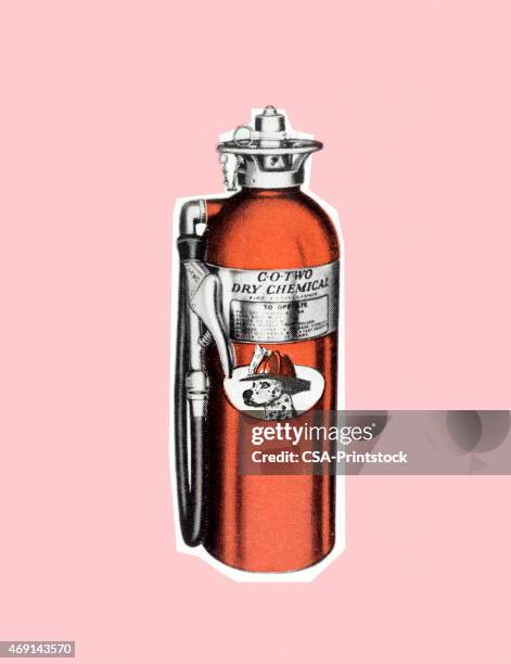 fire extinguisher - using fire extinguisher stock illustrations