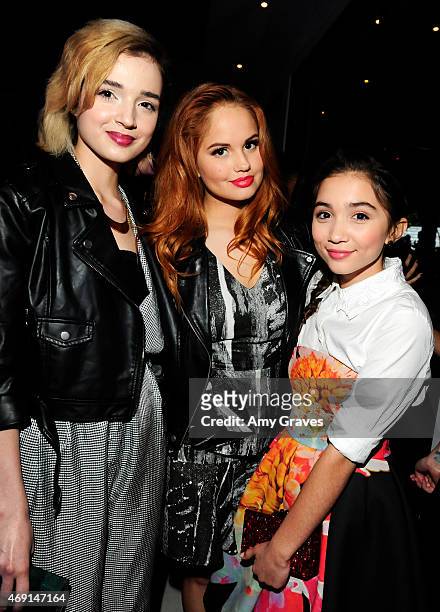 Debby Ryan and Rowan Blanchard attend Teen Vogue's 12th Annual Young Hollywood Issue Launch Party at a private residence on September 26, 2014 in Los...