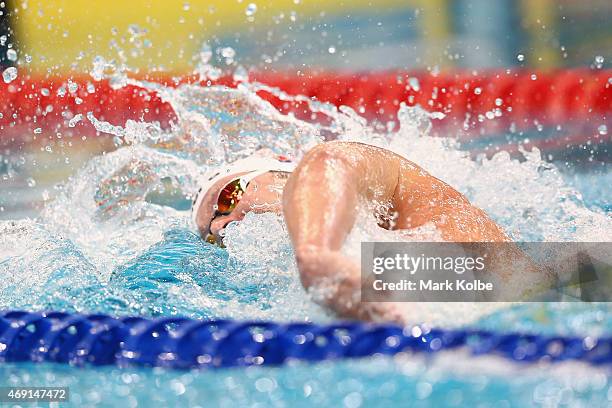 Thomas Fraser-Holmes competes in Men's 400 Metre Individual Medley during day eight of the Australian National Swimming Championships at Sydney...