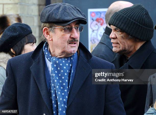 John Challis leaves the funeral of actor Roger Lloyd-Pack at St Paul's Church on February 13, 2014 in London, England.