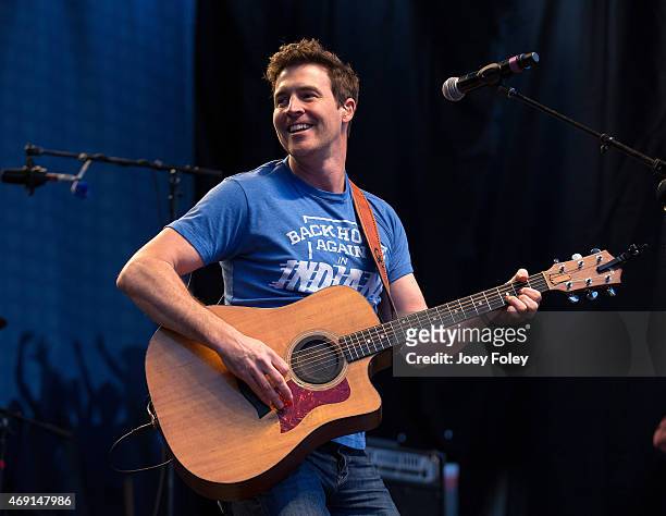 Clayton Anderson performs live onstage at White River State Park on April 3, 2015 in Indianapolis, Indiana.
