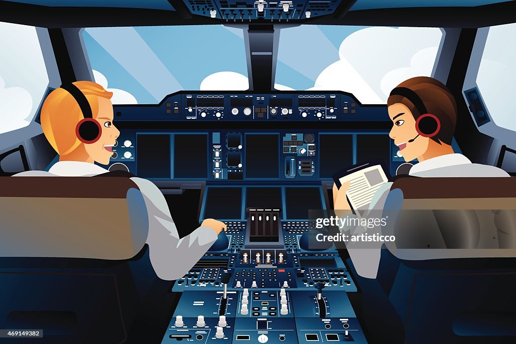 Capilot Images Pilot And Copilot Inside The Cockpit High-Res Vector Graphic - Getty Images
