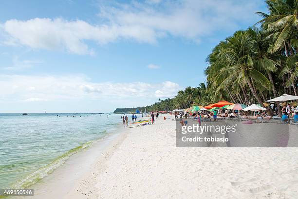 white beach boracay island philippines - boracay beach stock pictures, royalty-free photos & images