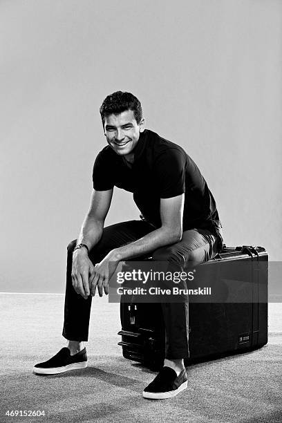 Tennis player Grigor Dimitrov is photographed on March 5, 2014 in London, England.