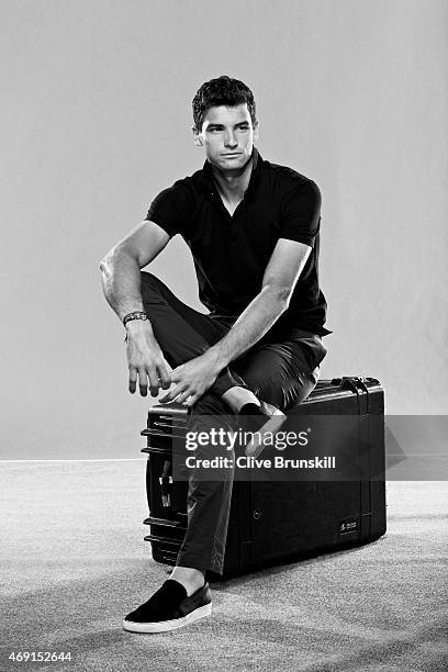 Tennis player Grigor Dimitrov is photographed on March 5, 2014 in London, England.