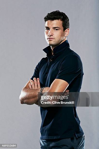 Tennis player Grigor Dimitrov is photographed on March 5, 2014 in London, England.