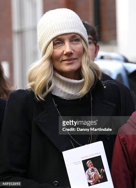 Joely Richardson attends the funeral of actor Roger Lloyd-Pack at St Paul's Church on February 13, 2014 in London, England.