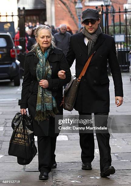 Anna Carteret attends the funeral of actor Roger Lloyd-Pack at St Paul's Church on February 13, 2014 in London, England.