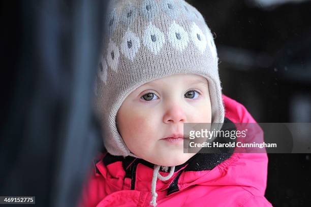 Princess Athena of Denmark meets the press, whilst on skiing holiday in Villars on February 13, 2014 in Villars-sur-Ollon, Switzerland.