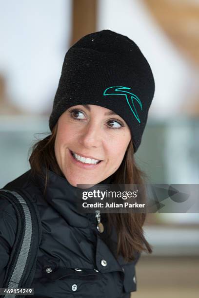 Princess Marie of Denmark poses during her annual winter family holiday photocall on February 13, 2014 in Villars-sur-Ollon, Switzerland.