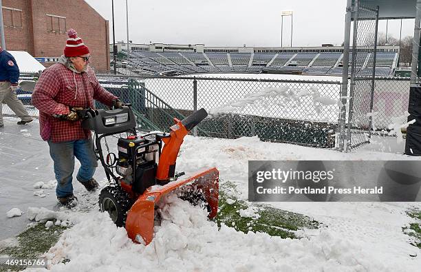 Hadlock Edson Hadlock Field grounds crew member Steve Smith snowblows several... News ...