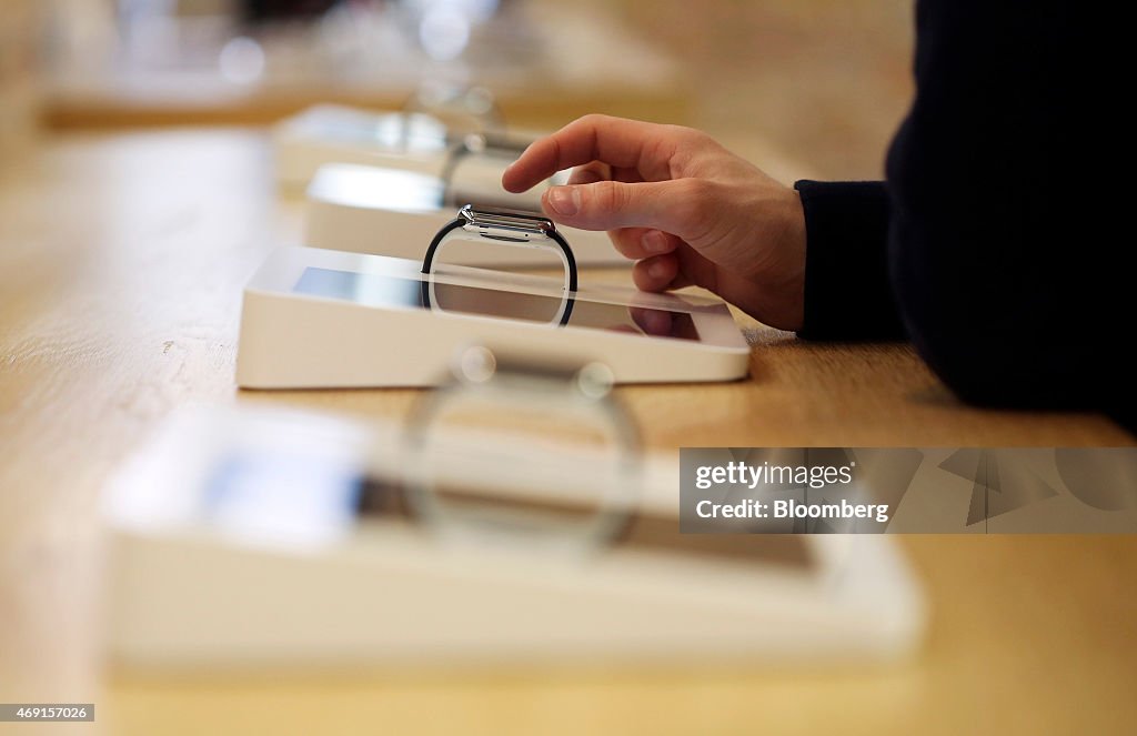 Apple Watch Goes On Display At Apple Inc. Stores Ahead Of Sales Launch
