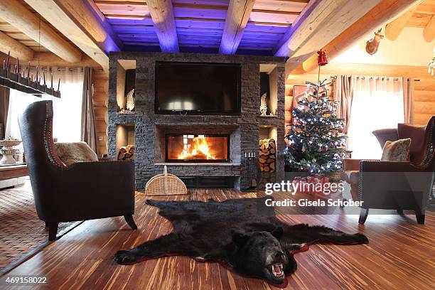 The living room in the house of Carmen and Robert Geiss and their family captured during a photo shooting on December 13, 2014 in Valberg, France.