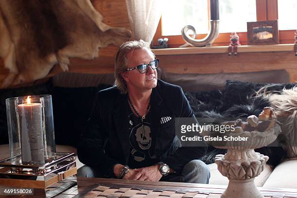Robert Geiss poses during a photo shooting in his house on December 13, 2014 in Valberg, France.