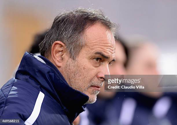 Head coach Italy Antonio Cabrini looks on during the FIFA Women's World Cup 2015 group 2 qualifier match between Italy and Czech Republic at Silvio...