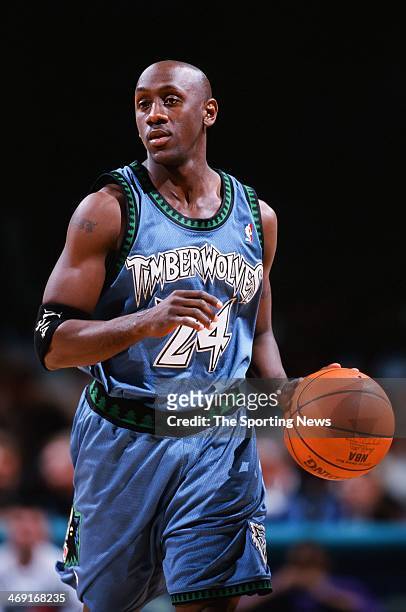 Bobby Jackson of the Minnesota Timberwolves during the game against the Charlotte Hornets on December 15, 1999 at Charlotte Coliseum in Charlotte,...