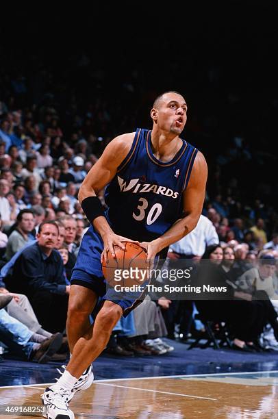 Tracy Murray of the Washington Wizards during the game against the Houston Rockets on December 23, 1999 at Compaq Center in Houston, Texas.