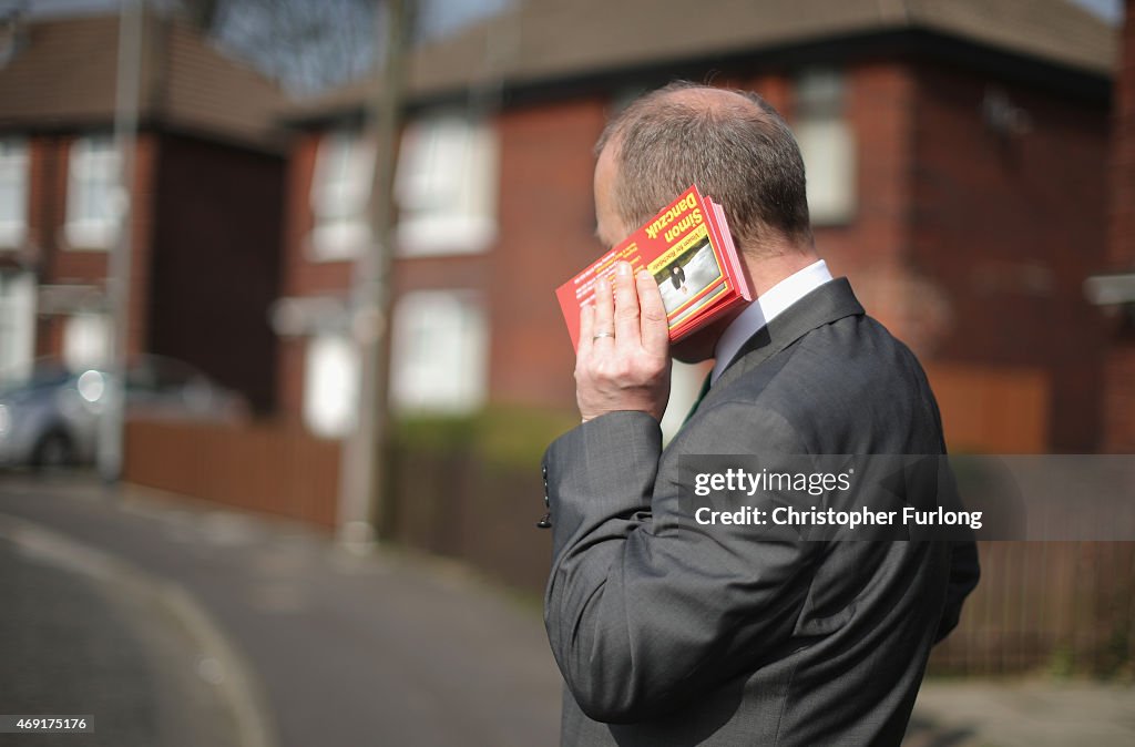 Labour Party Candidate Simon Danczuk Campaigns Ahead Of The General Election