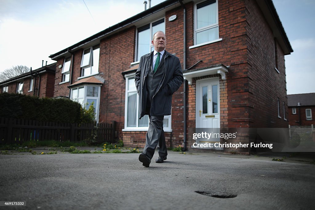 Labour Party Candidate Simon Danczuk Campaigns Ahead Of The General Election