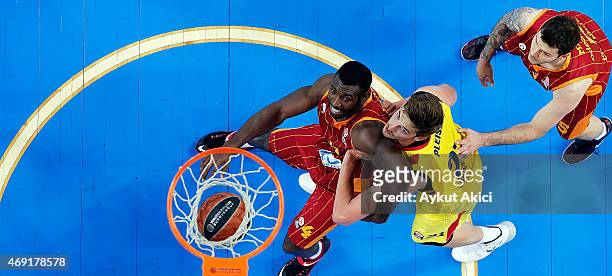 Patric Young, #4 of Galatasaray Liv Hospital Istanbul in action during the Turkish Airlines Euroleague Basketball Top 16 Date 14 game between...