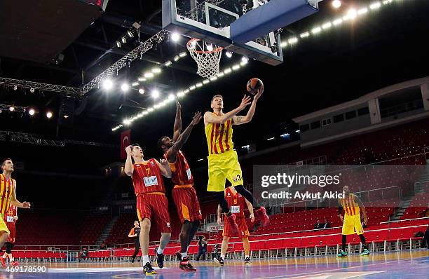 Bostjan Nachbar, #34 of FC Barcelona in action during the Turkish Airlines Euroleague Basketball Top 16 Date 14 game between Galatasaray Liv Hospital...