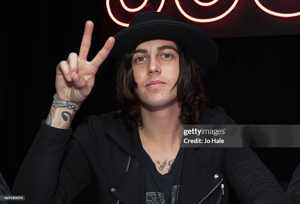 Sleeping With Sirens Sign Copies Of Their New Album 'Madness' In Store At HMV Oxford Street