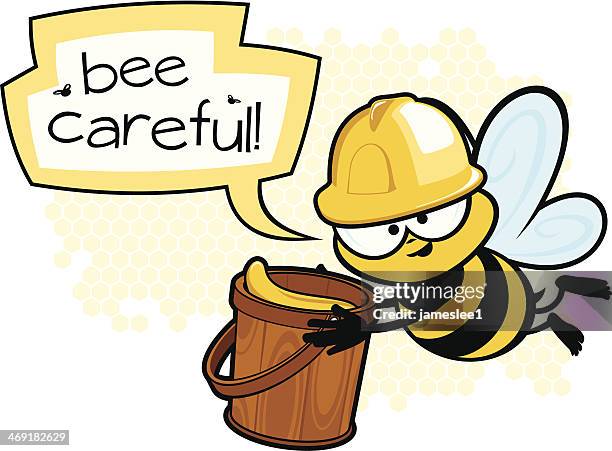 bee careful - worker bee stock illustrations