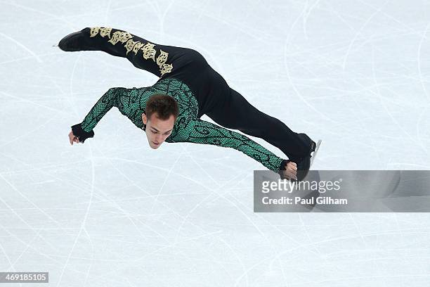 Paul Bonifacio Parkinson of Italy competes during the Men's Figure Skating Short Program on day 6 of the Sochi 2014 Winter Olympics at the at Iceberg...