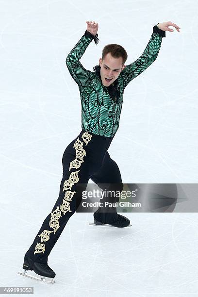 Paul Bonifacio Parkinson of Italy competes during the Men's Figure Skating Short Program on day 6 of the Sochi 2014 Winter Olympics at the at Iceberg...