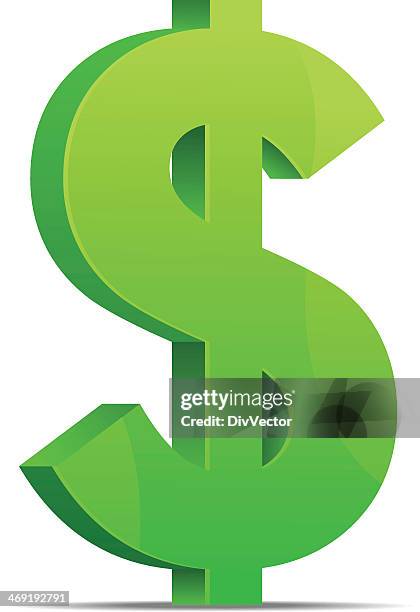 grüne dollar-symbol - dollar stock-grafiken, -clipart, -cartoons und -symbole