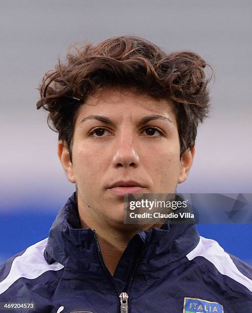 Elisa Bartoli of Italy before playing the FIFA Women's World Cup 2015 group 2 qualifier match between Italy and Czech Republic at Silvio Piola...