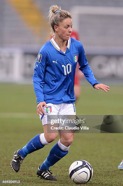 Martina Rosucci of Italy in action during the FIFA Women's World Cup 2015 group 2 qualifier match between Italy and Czech Republic at Silvio Piola...