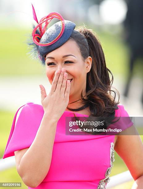Rebecca Ferguson attends day 2 'Ladies Day' of the Crabbie's Grand National Festival at Aintree Racecourse on April 10, 2015 in Liverpool, England.