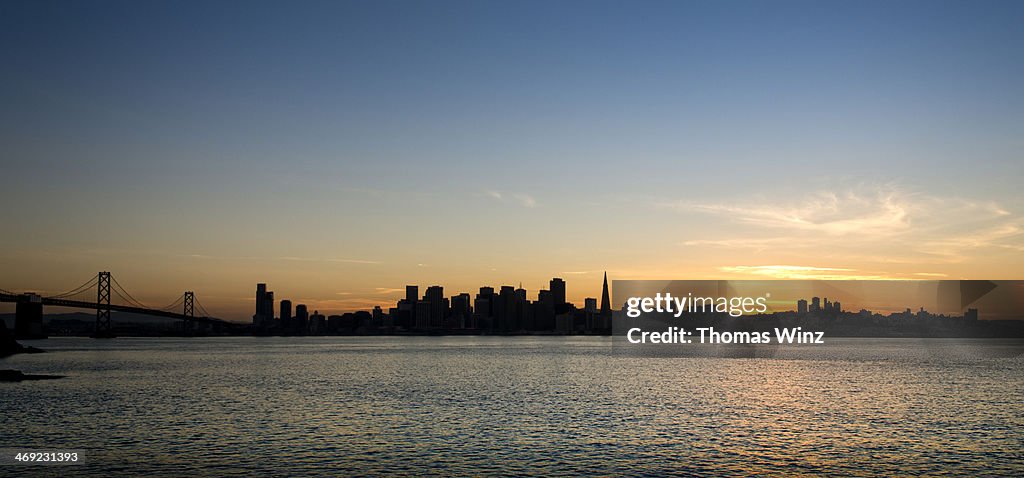 San Francisco skyline at dusk